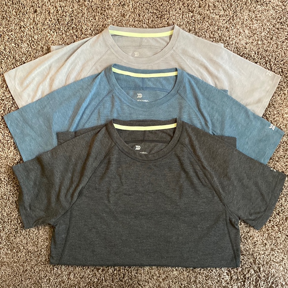 Bundle of three all in motion t-shirts